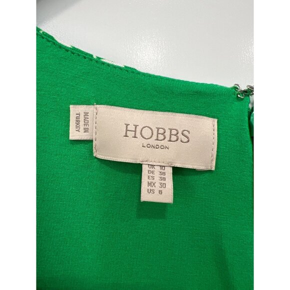 Hobbs London Suzannah Midi Dress Size 6 Floral Print Cinched V Neck Short Sleeve - Picture 4 of 10